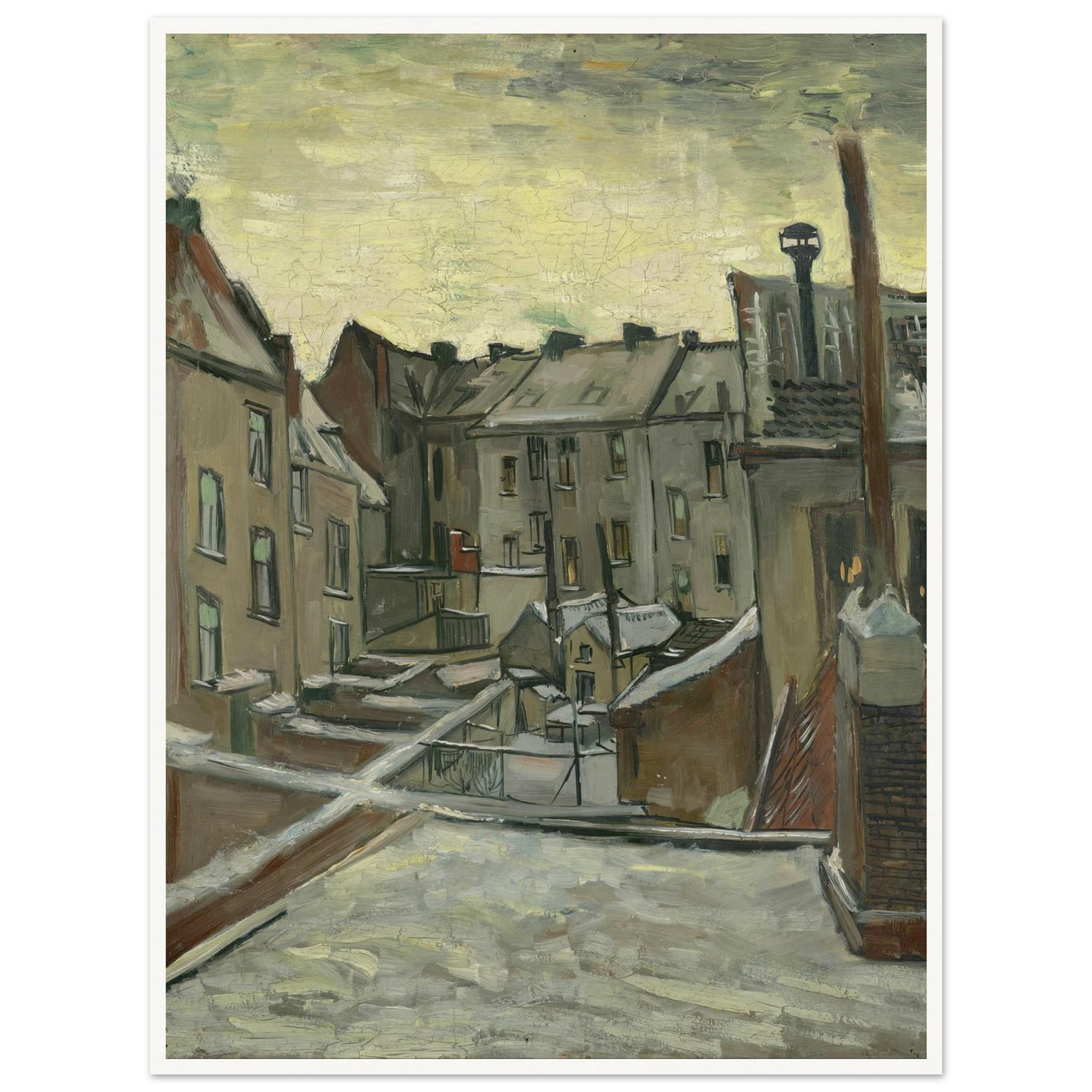 Houses seen from the back (1885 - 1886) Art Print | Vincent van Gogh-Quipham Collections