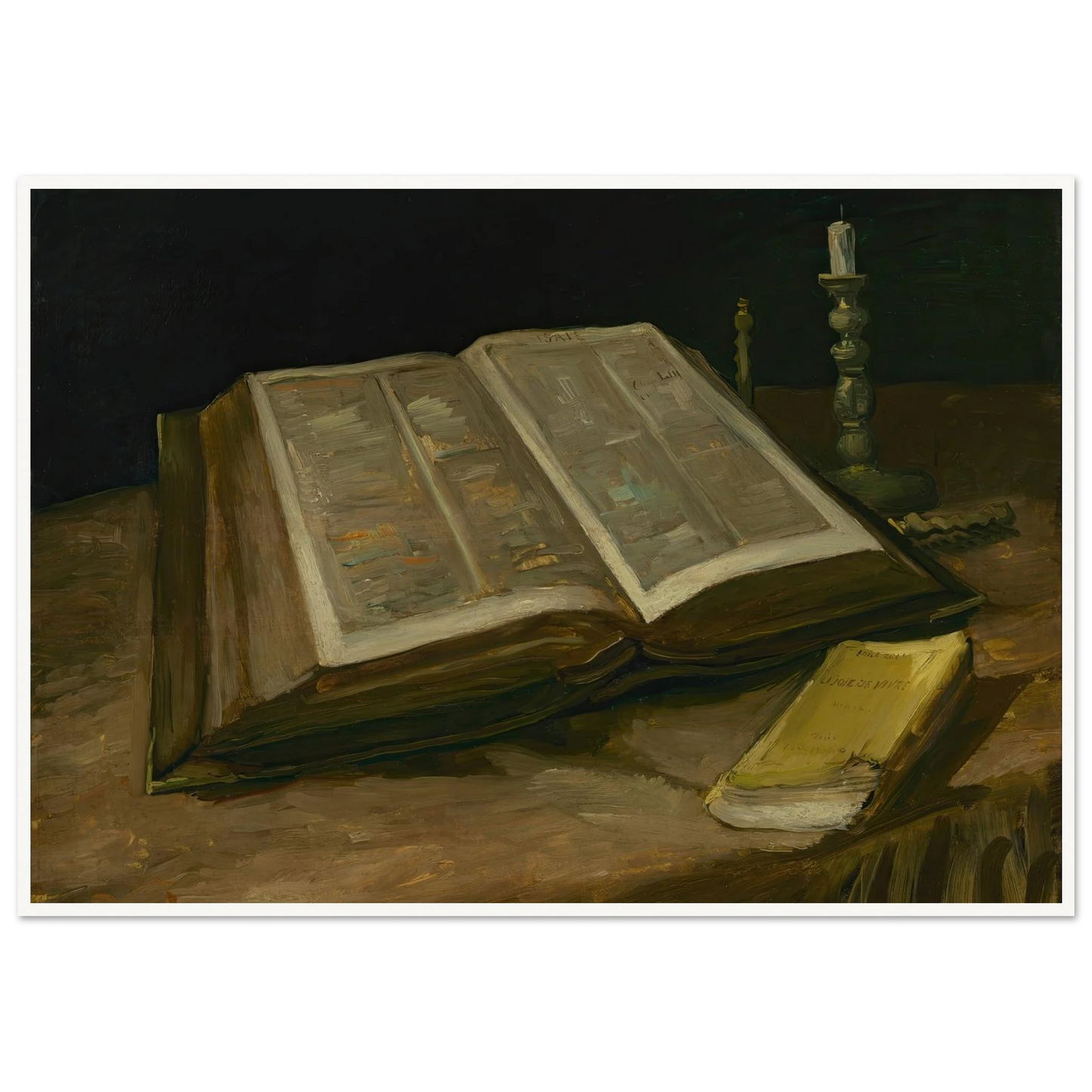 Still Life with Bible (1885) Art Print | Vincent van Gogh-Quipham Collections