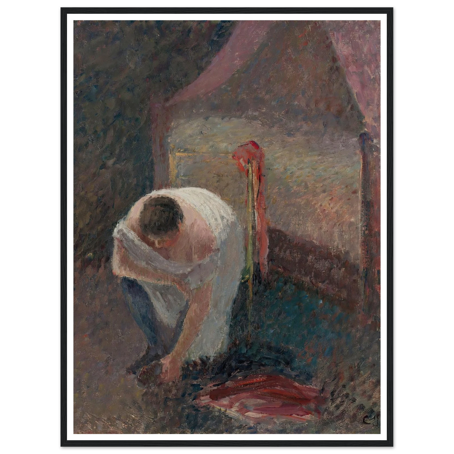 Femme En Chemise Près D’un Lit (circa 1896) Art Print | Camille Pissarro-Quipham Collections