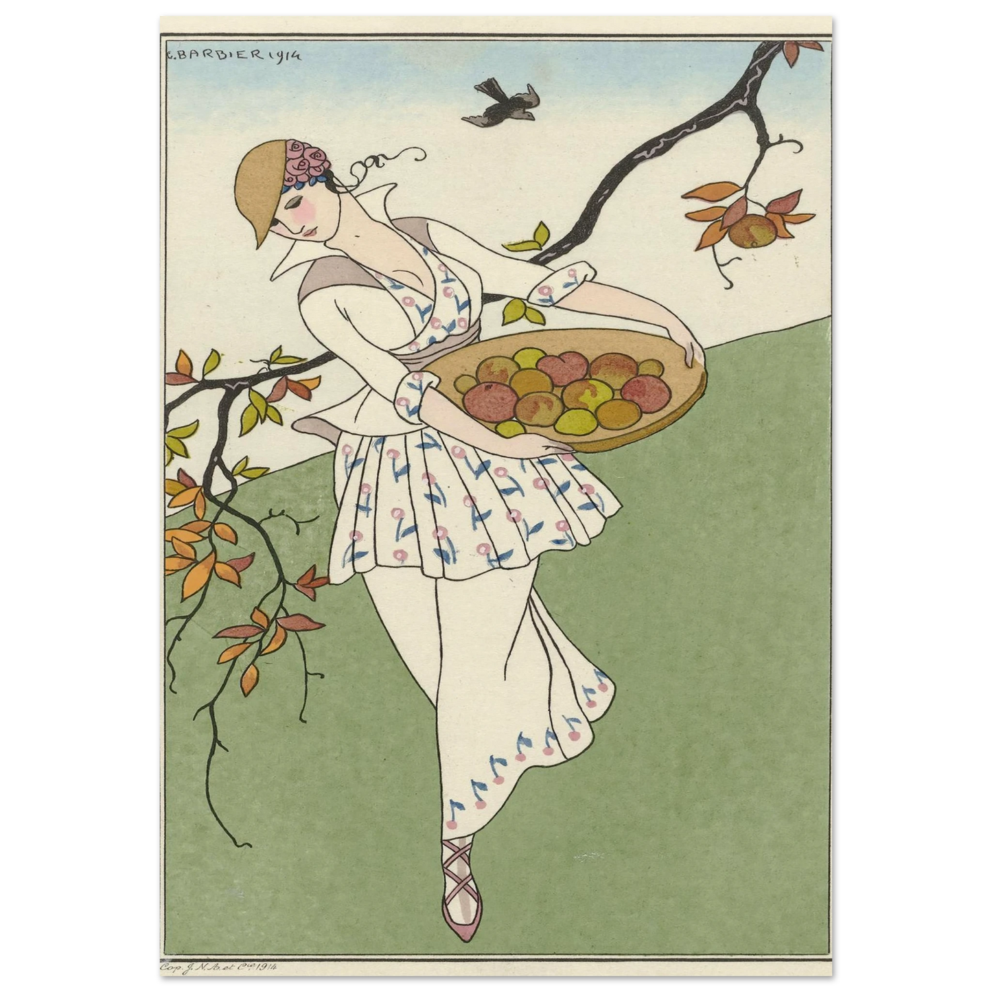 Toilette de taffetas (1914) Art Print | George Barbier-Quipham Collections