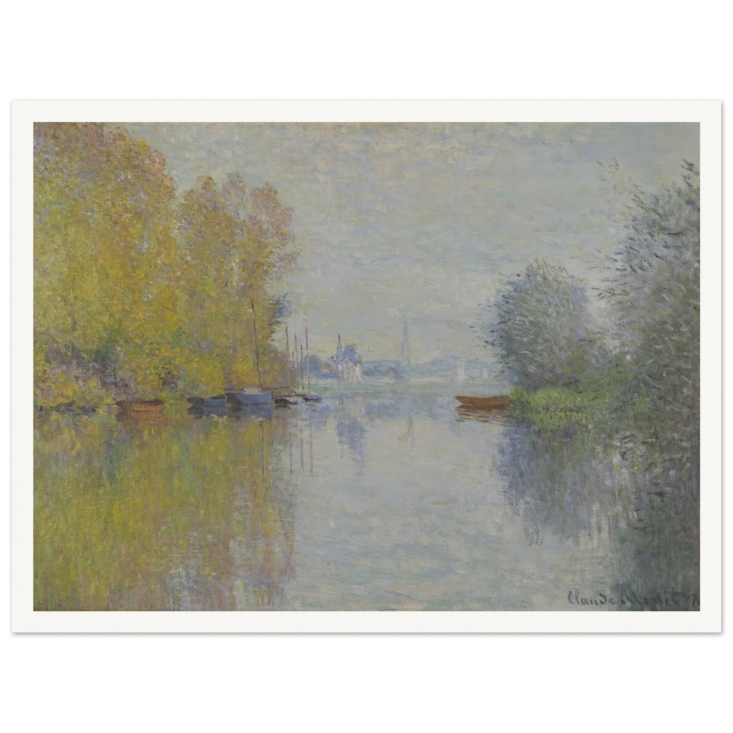 Autumn on the Seine, Argenteuil (1873) Art Print | Claude Monet-Quipham Collections
