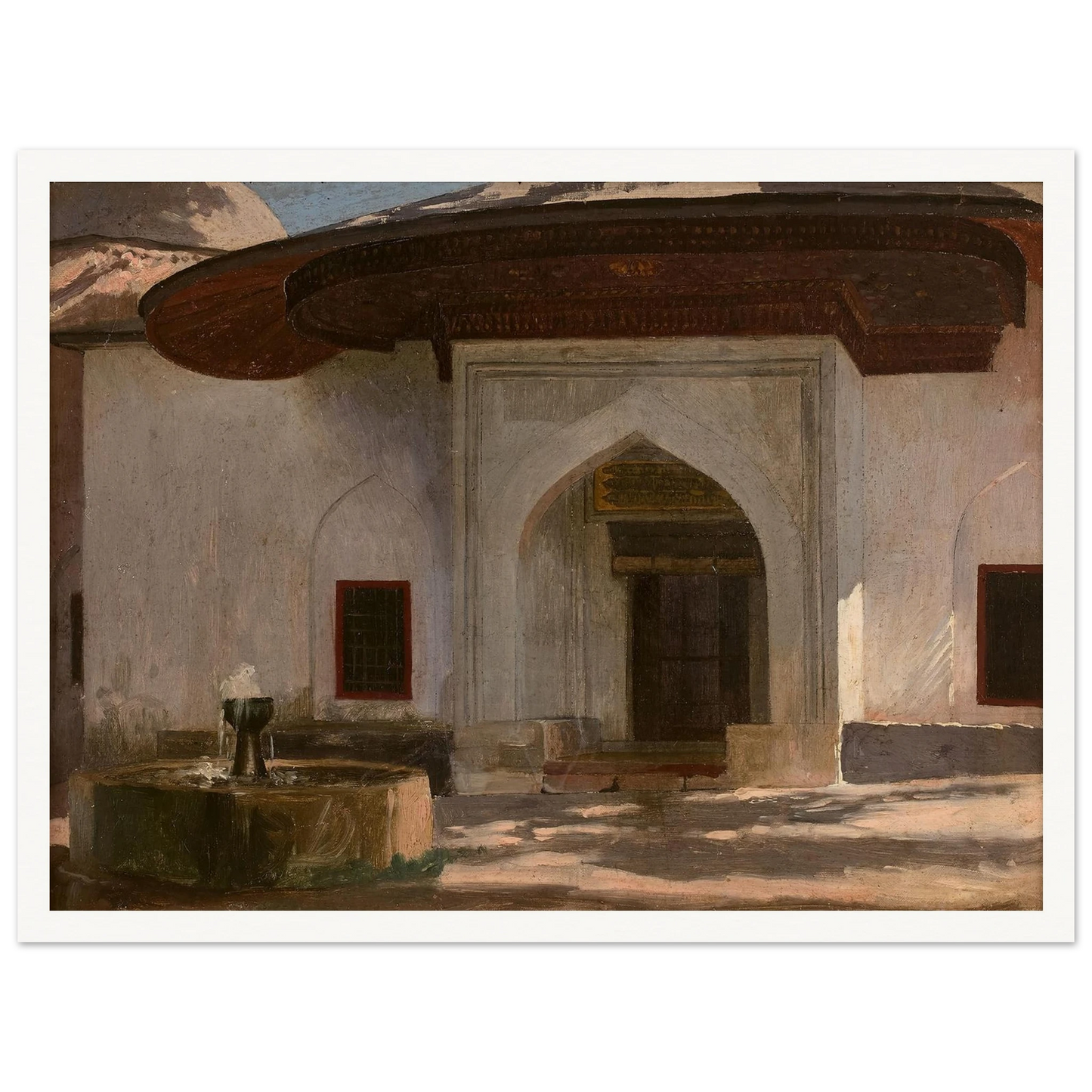 Fontaine à l’entrée d’un monument, probablement en Egypte Art Print | Jean Leon Gerome-Quipham Collections