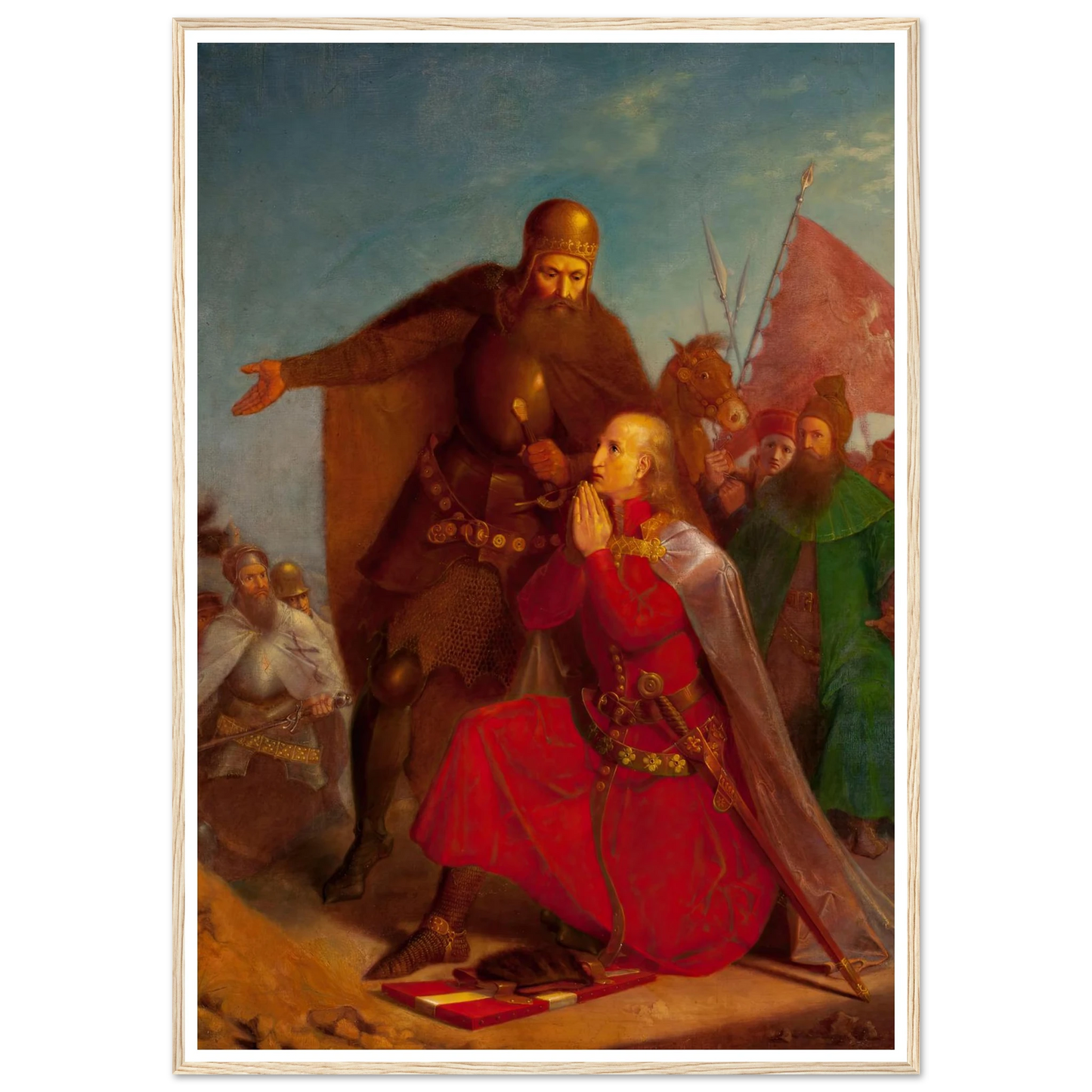 Władysław Jagiełło and Vytautas praying before the battle of Grunwald (1855) Art Print | Jan Matejko-Quipham Collections
