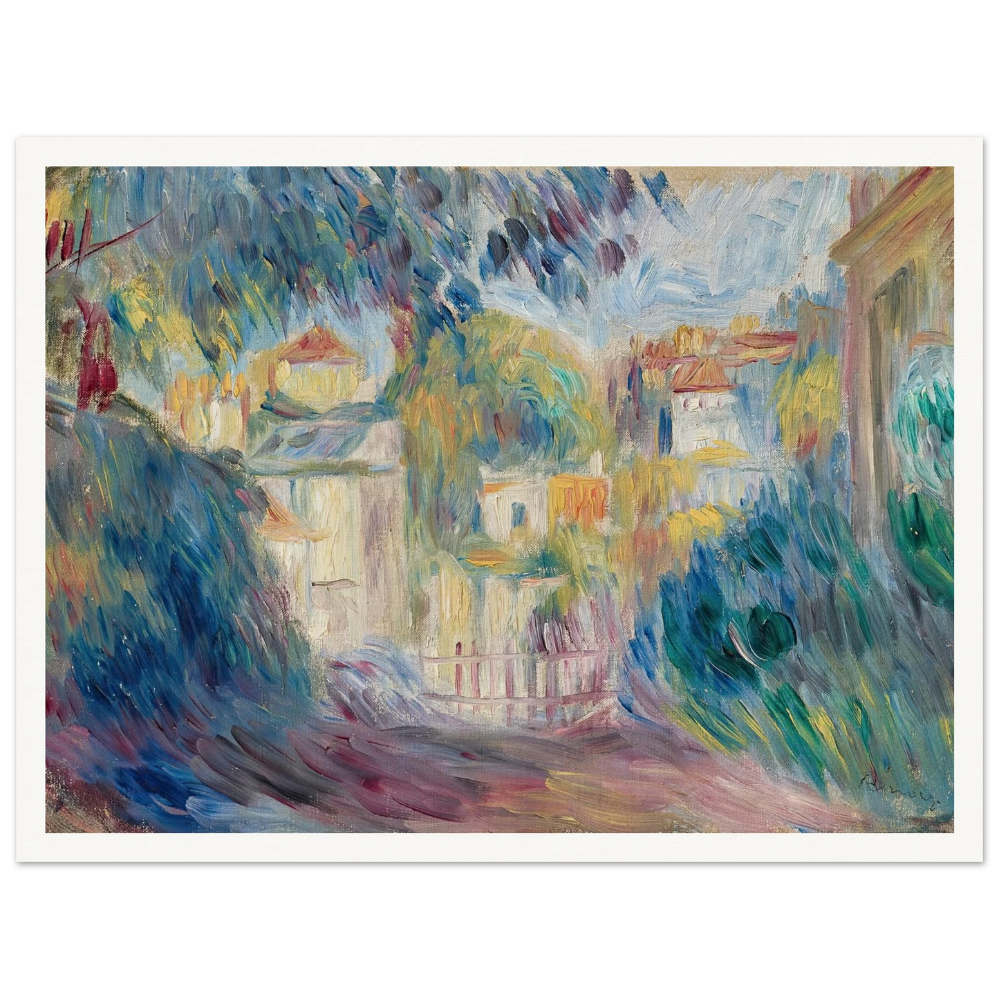 Jardin à Montmartre (1895-1900) Art Print | Pierre Auguste Renoir-Quipham Collections
