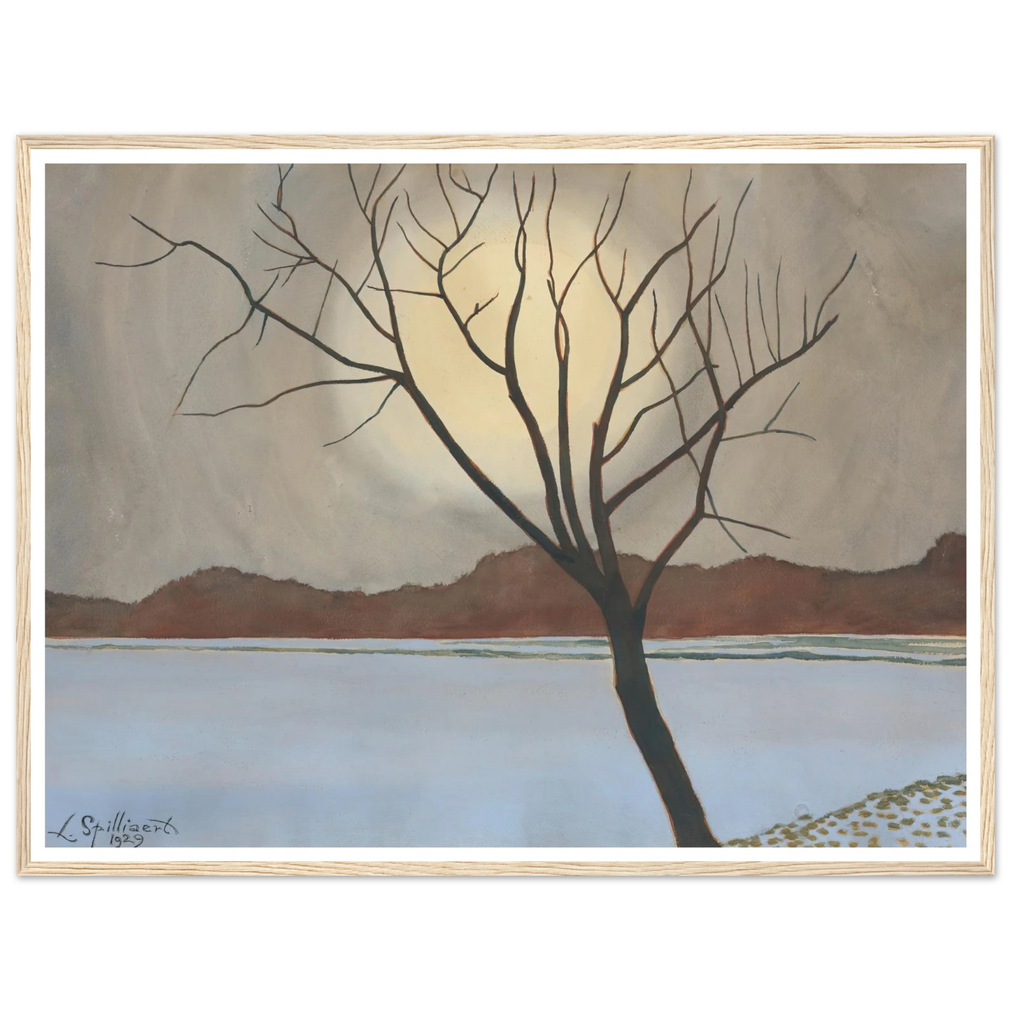 Landschap met boom op het voorplan (from 1929 until 1930) Art Print | Leon Spilliaert-Quipham Collections