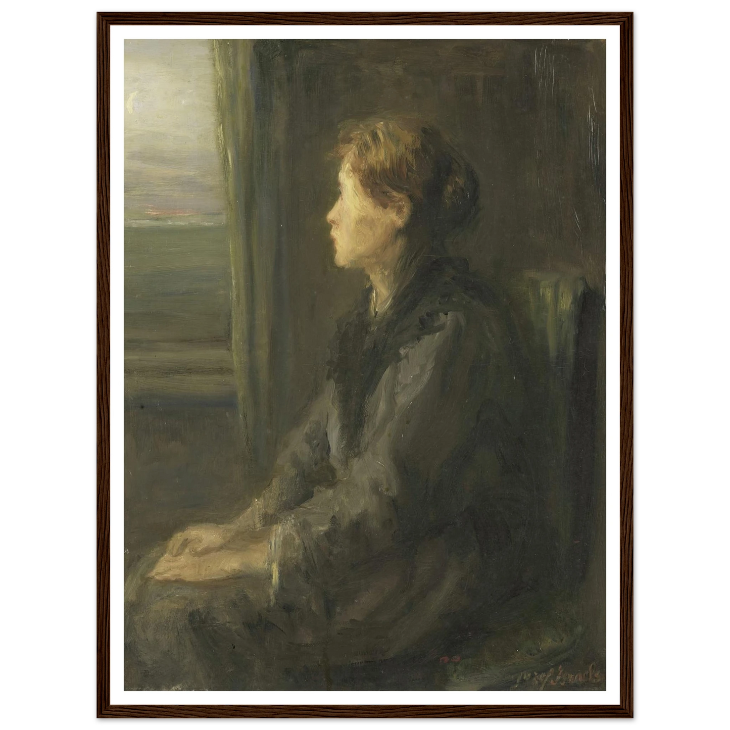 Woman at a Window (1880 - 1911) Art Print | Jozef Israels-Quipham Collections