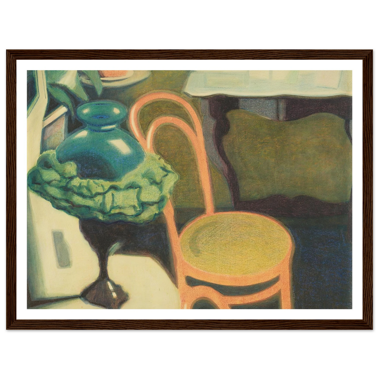 Interieur met stoel en opaline lamp (1909) Art Print | Leon Spilliaert-Quipham Collections