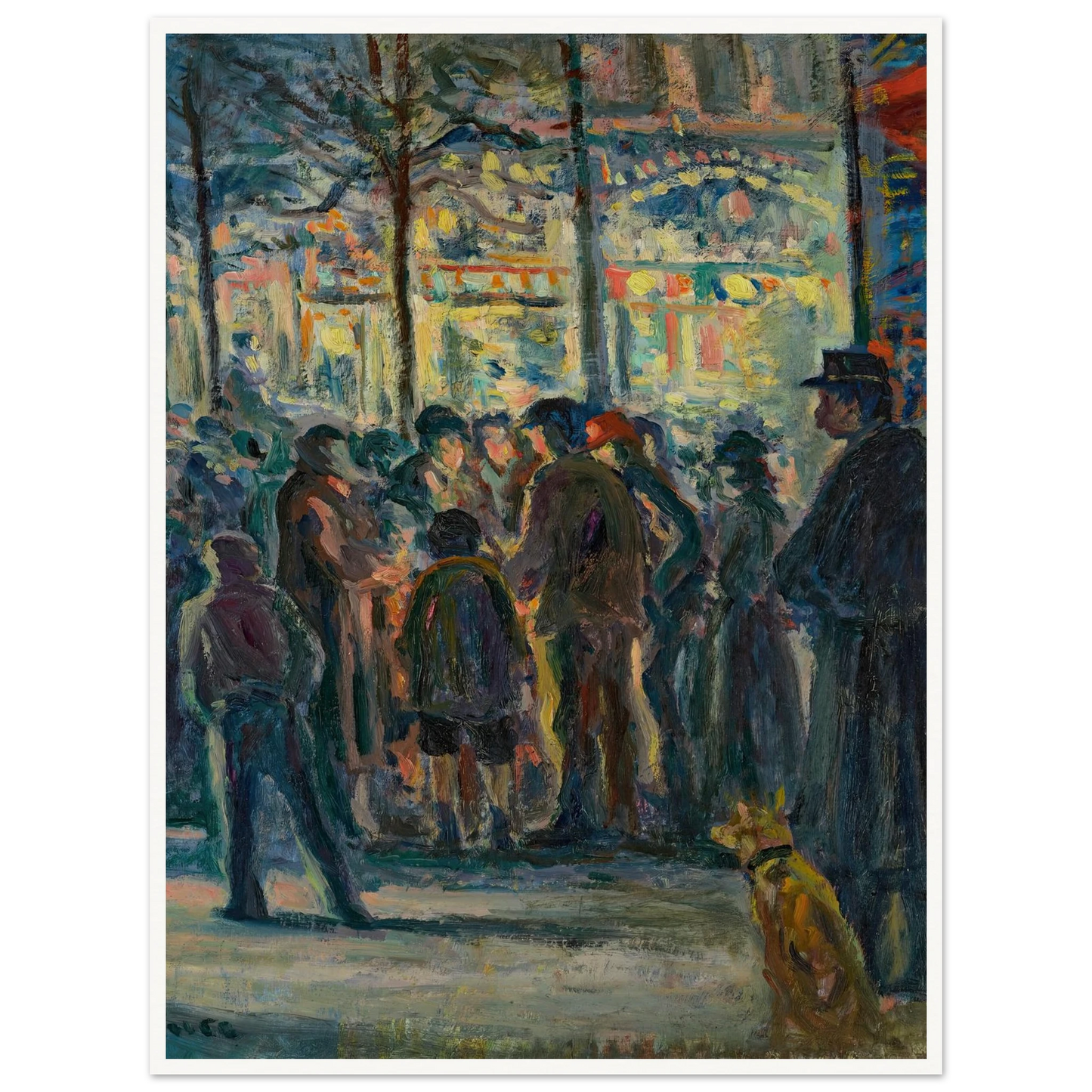 Scène de rue en hiver (circa 1915) Art Print | Maximilien Luce-Quipham Collections