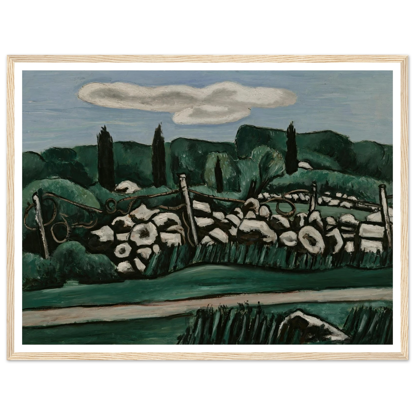 The Last Stone Walls, Dogtown (ca. 1936–37) Art Print | Marsden Hartley-Quipham Collections