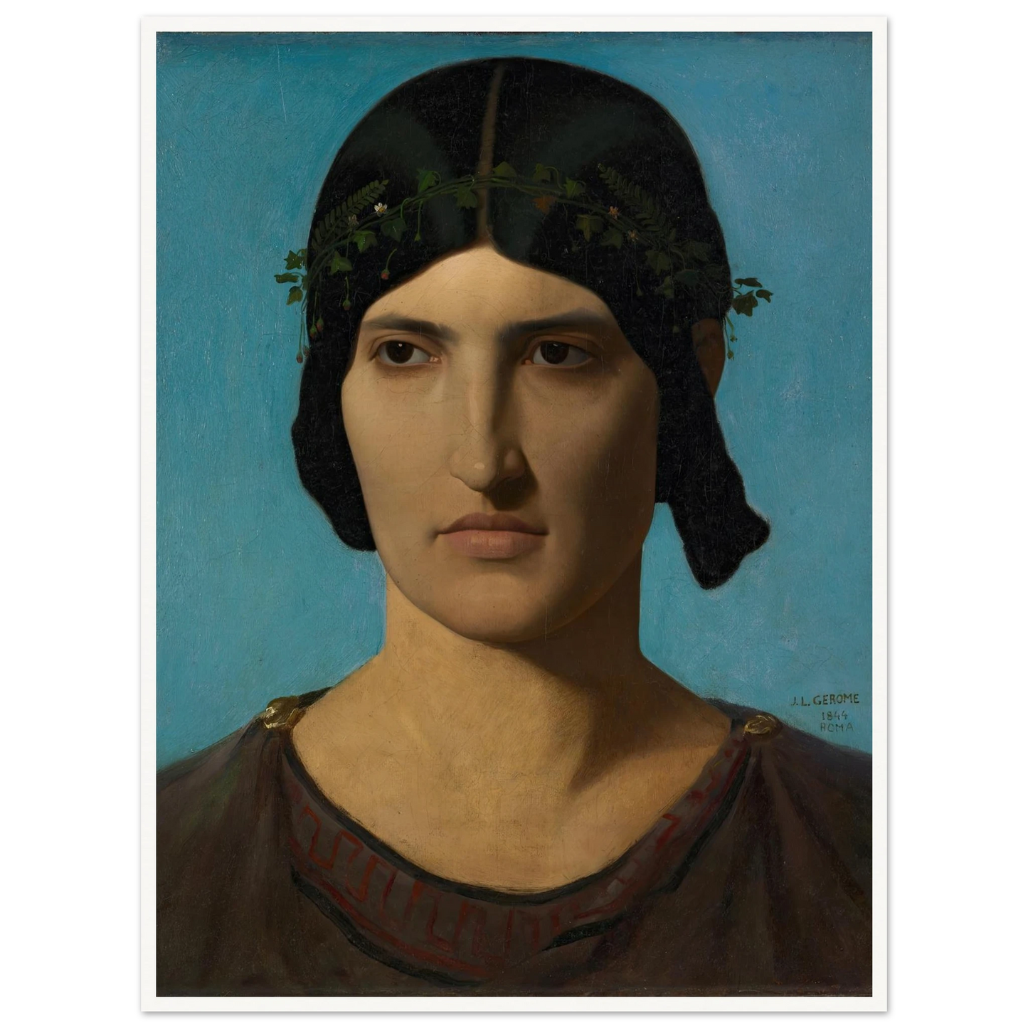 Head of an Italian Woman (1847-1860) Art Print | Jean Leon Gerome-Quipham Collections