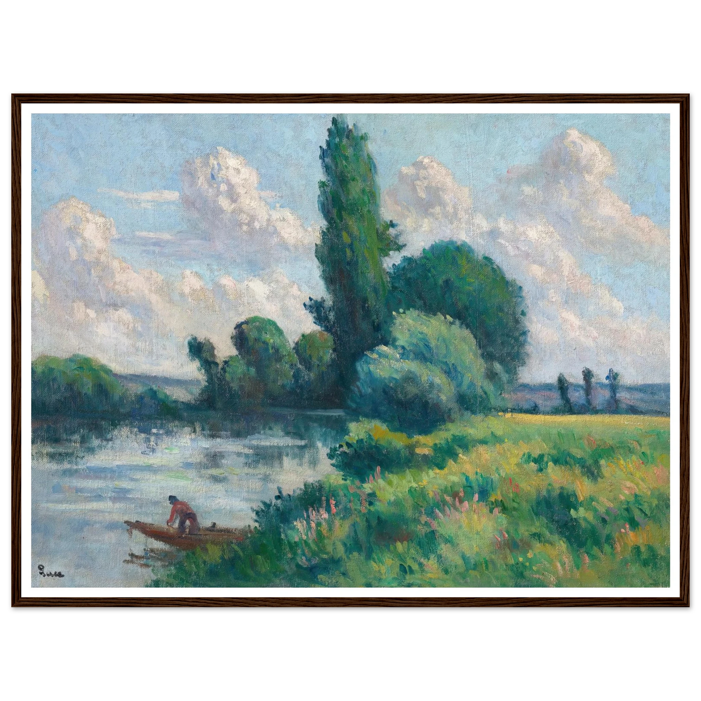 Rolleboise, Le petit bras de Seine Art Print | Maximilien Luce-Quipham Collections