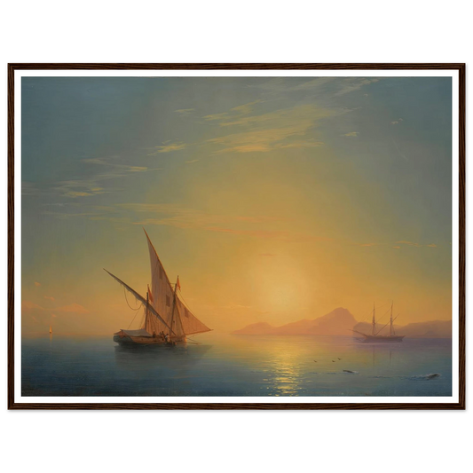 Sunset Over Ischia (1857) Art Print | Ivan Konstantinovich Aivazovsky-Quipham Collections