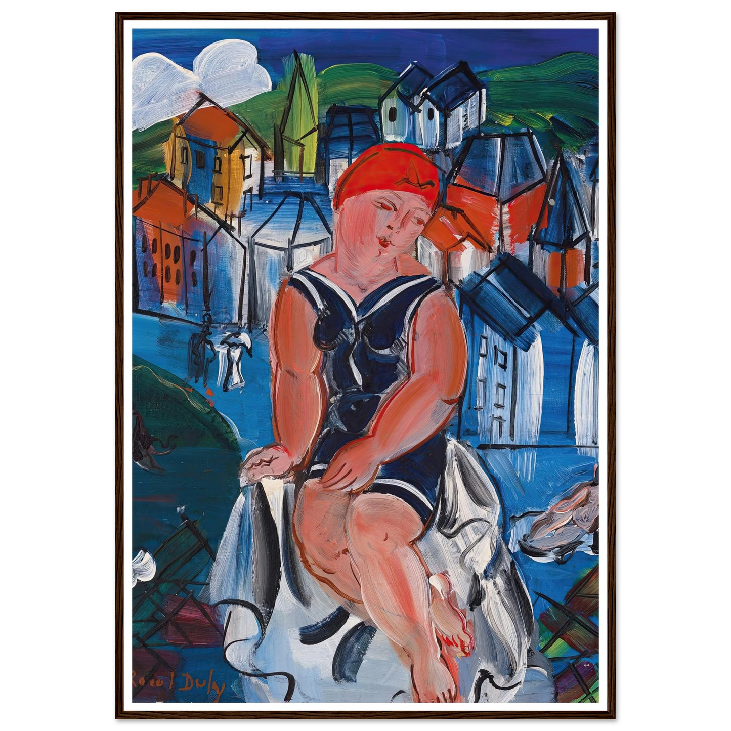 Petite baigneuse à Sainte-Adresse Art Print | Raoul Dufy-Quipham Collections