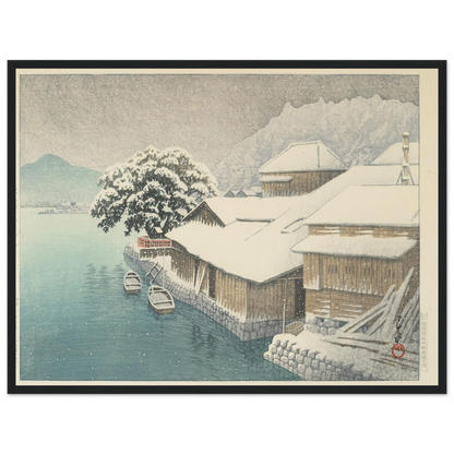 Ishinomaki no bosetsu (Evening Snow at Ishinomaki) (1935) Art Print | Kawase Hasui-Quipham Collections
