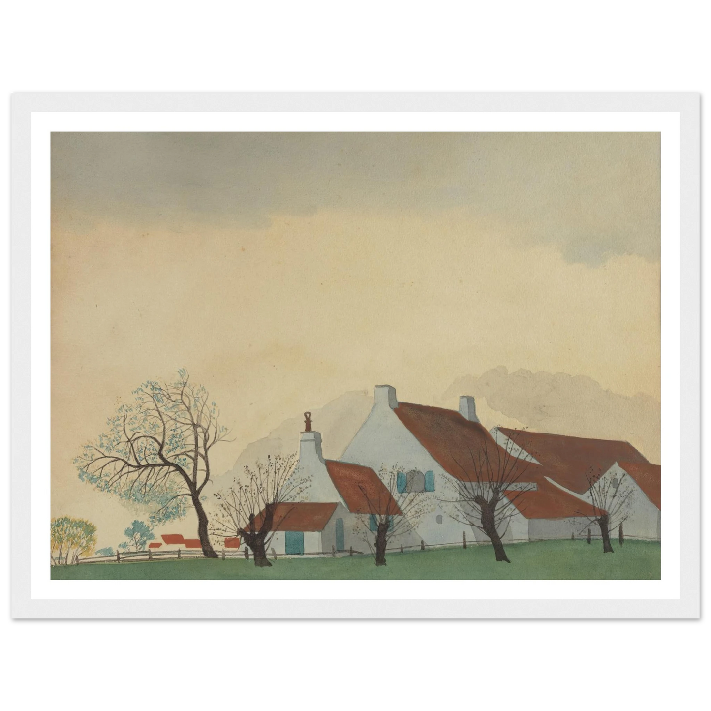 Landschap met hoeve (1930) Art Print | Leon Spilliaert-Quipham Collections