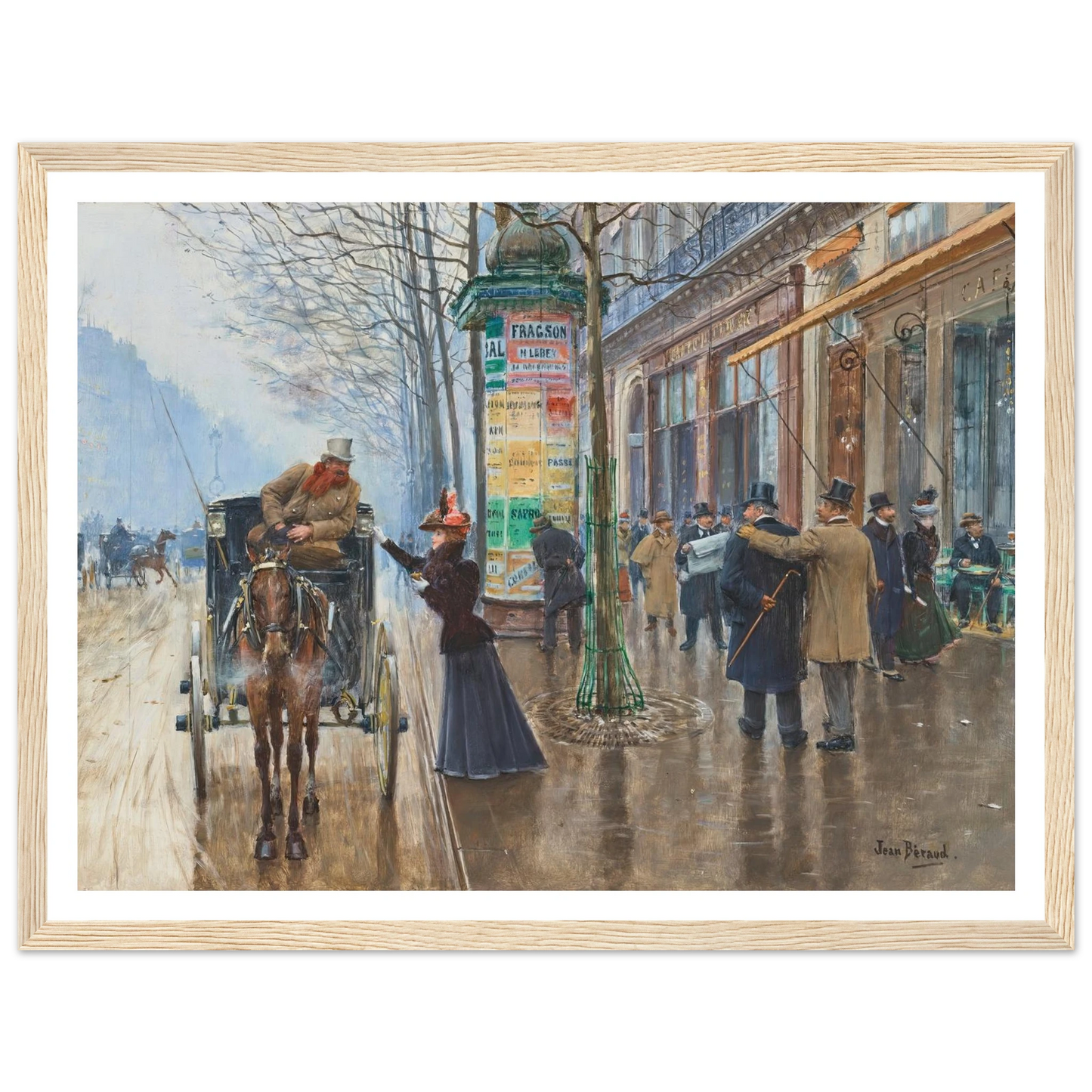 Scène de rue Parisienne (1897-1898) Art Print | Jean Beraud-Quipham Collections