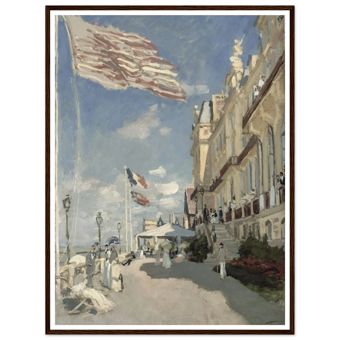 Hôtel des roches noires. Trouville (1870) Art Print | Claude Monet-Quipham Collections