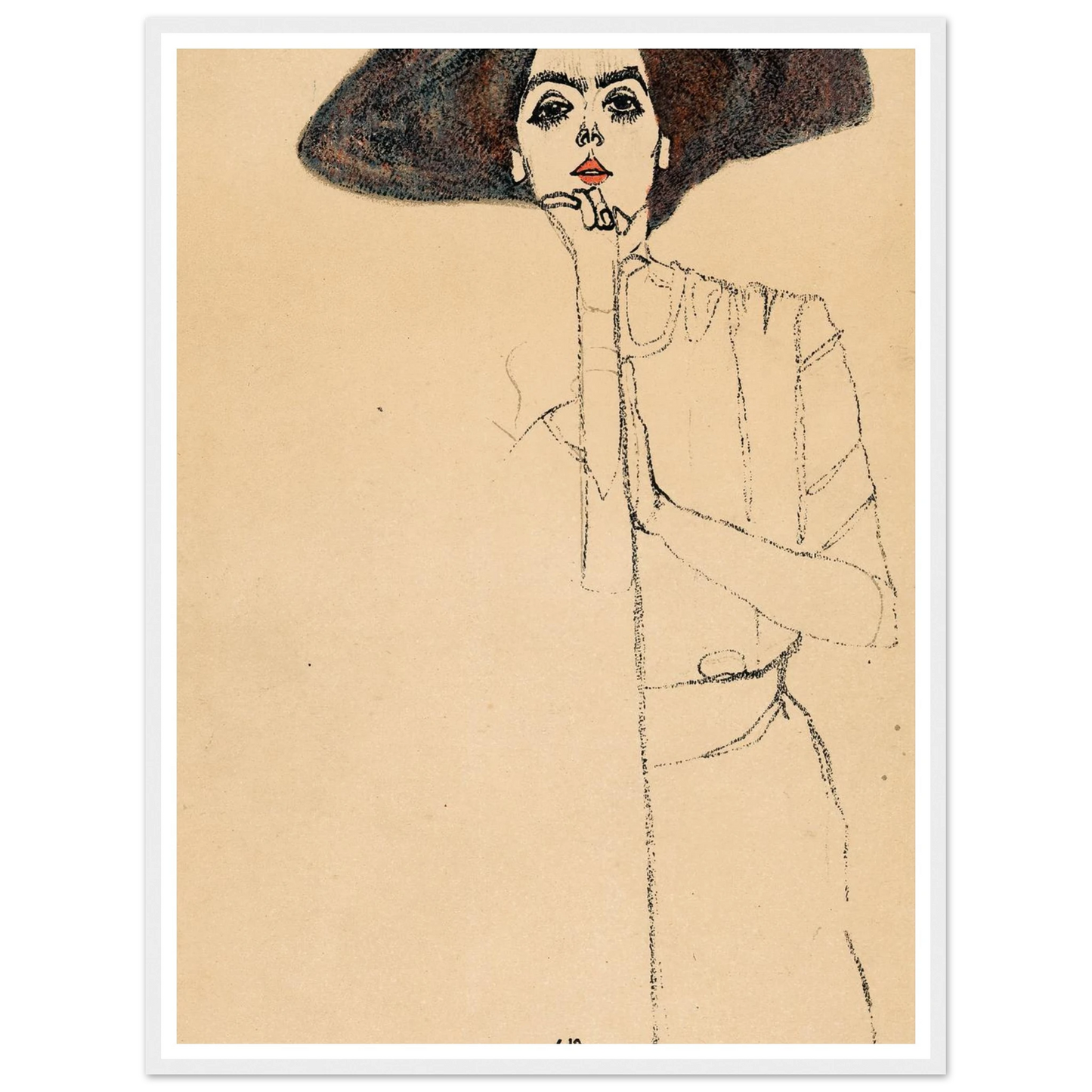 Frauenbildnis II Art Print | Egon Schiele-Quipham Collections