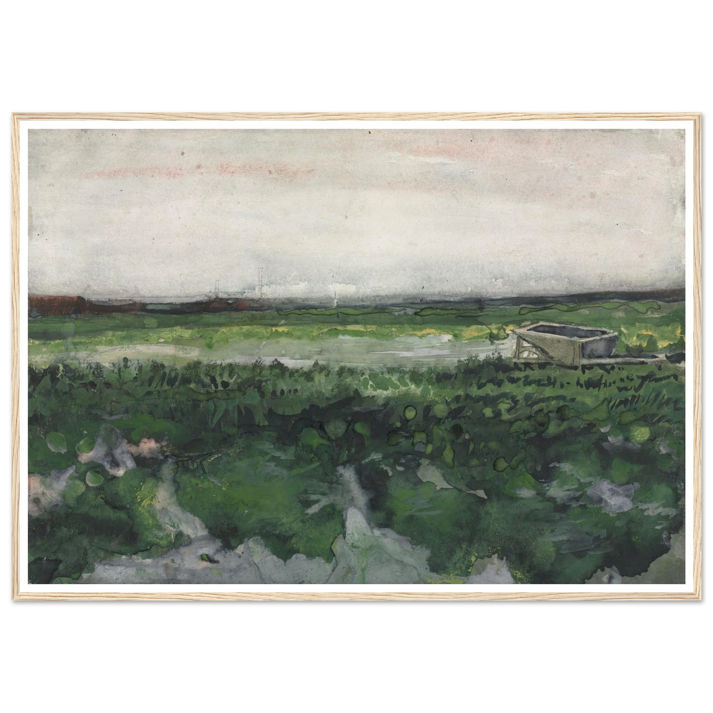 Landscape with Wheelbarrow (1883) Art Print | Vincent van Gogh-Quipham Collections