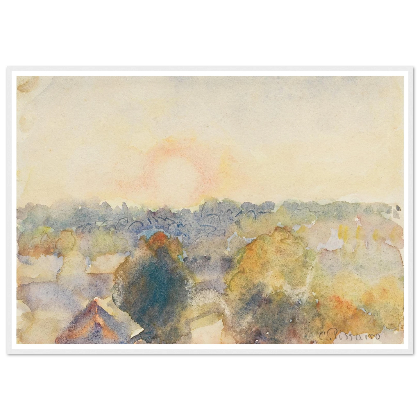 Eragny (1892) Art Print | Camille Pissarro-Quipham Collections