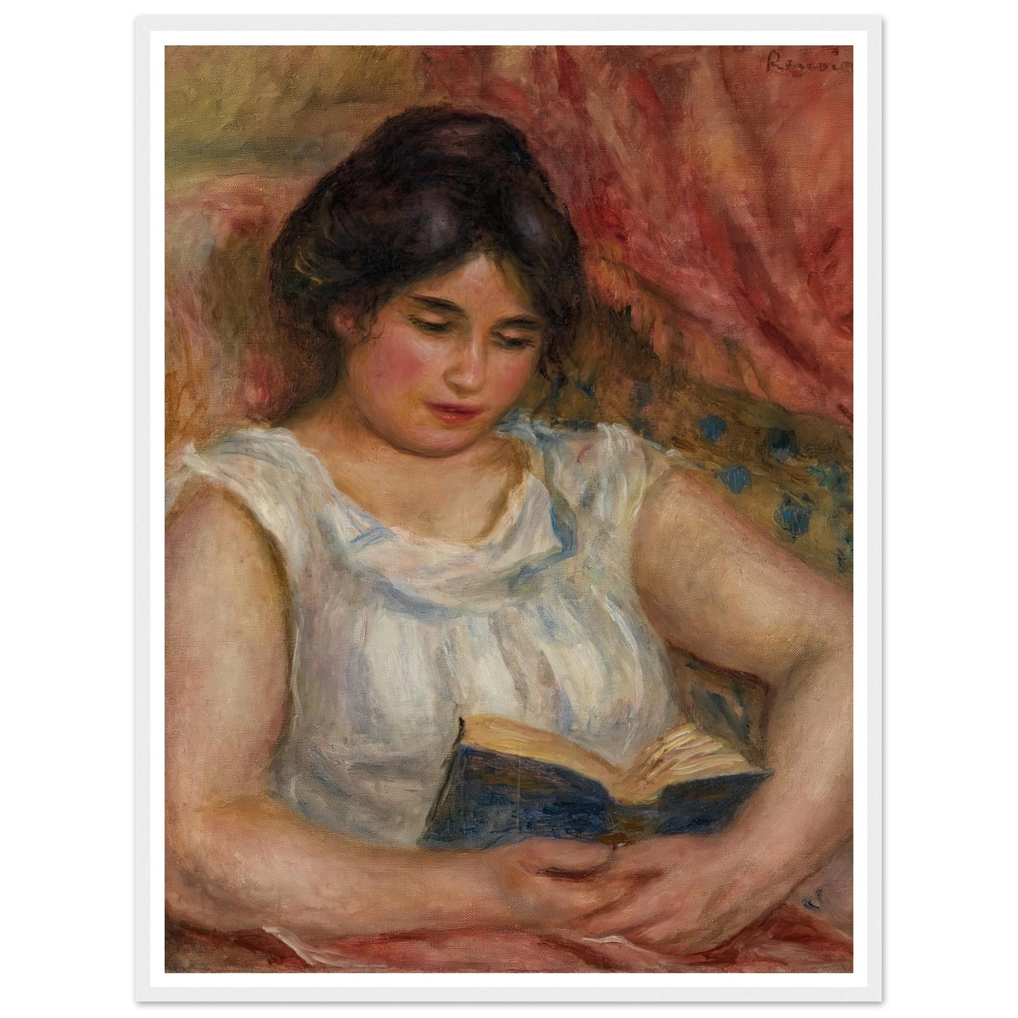 Gabrielle reading (1906) Art Print | Pierre Auguste Renoir-Quipham Collections