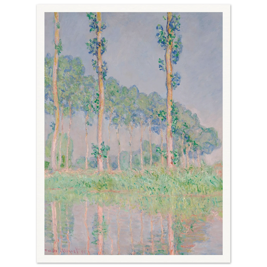 Poplars, Pink Effect (1891) Art Print | Claude Monet-Quipham Collections