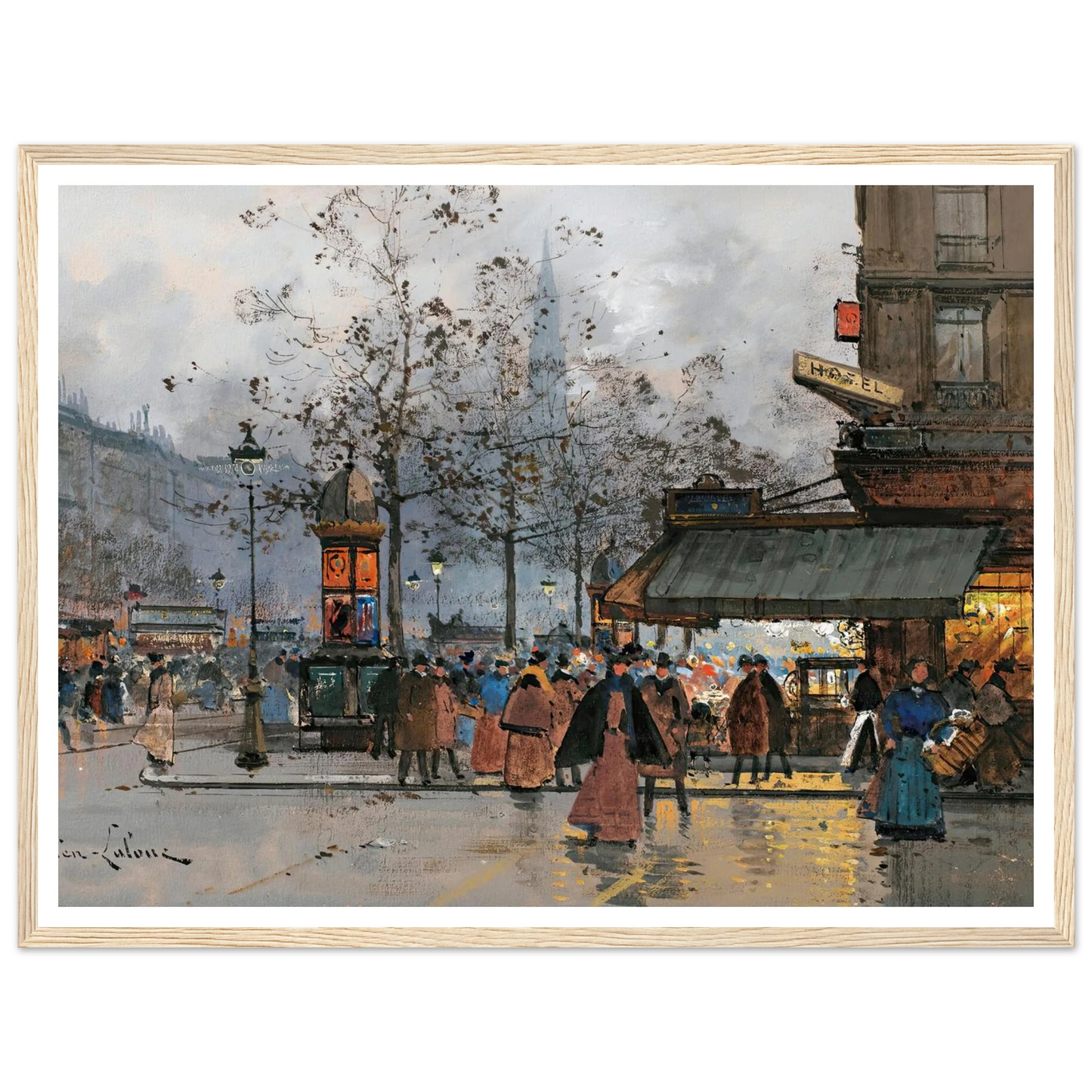 Boulevard Animé À Paris Art Print | Eugene Galien Laloue-Quipham Collections