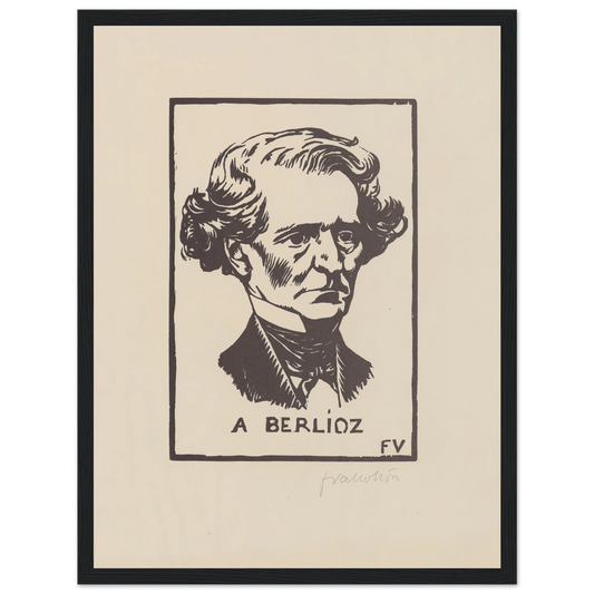 A Berlioz (1891) Art Print | Felix Vallotton - Framed Poster - 30x40 cm / 12x16″ - Black frame
