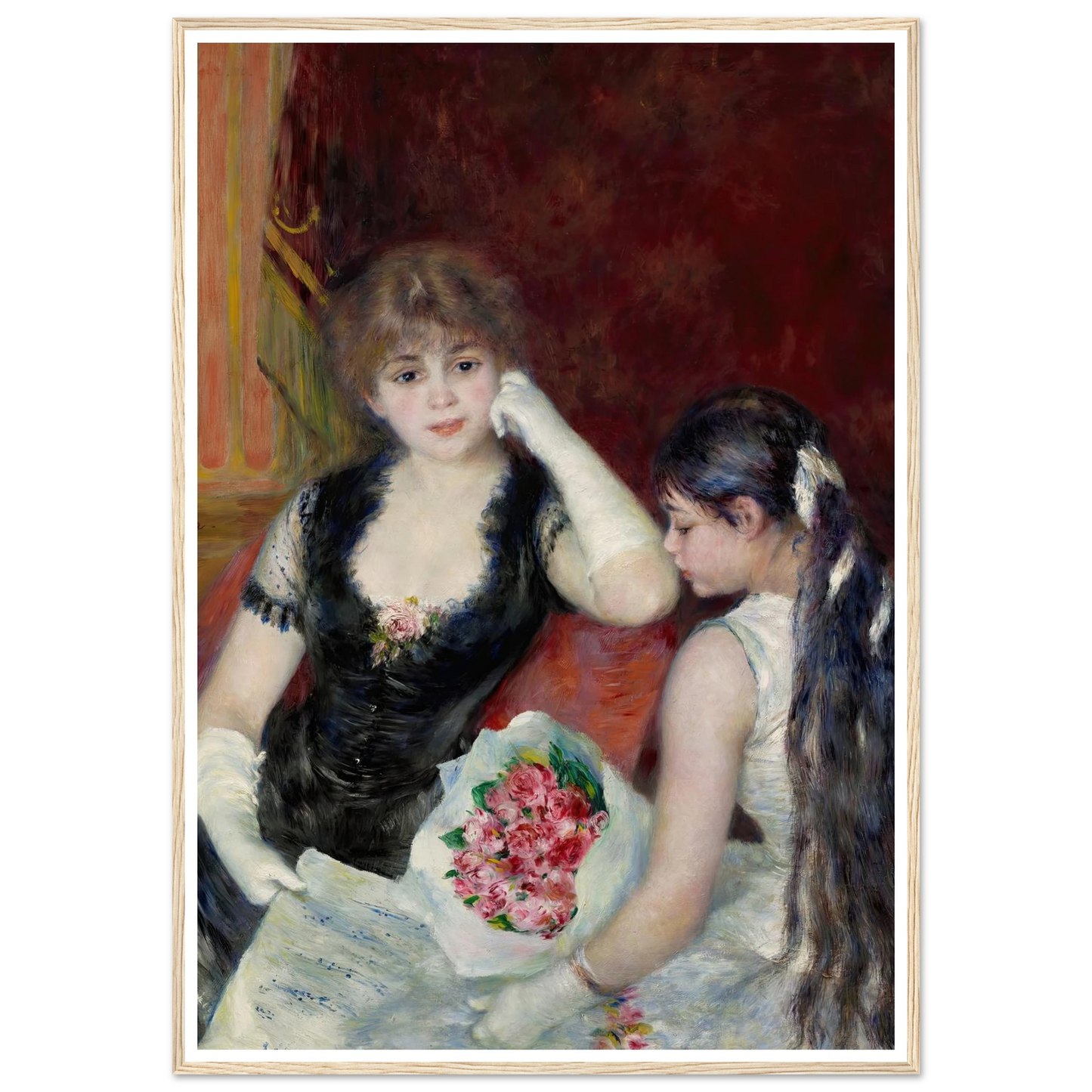 A box at the theater (At the concert) (1880) Art Print | Pierre Auguste Renoir - Framed Poster - 30x40 cm / 12x16″ - Black frame