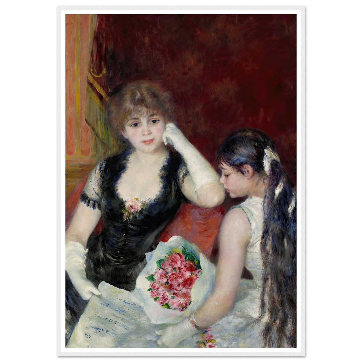 A box at the theater (At the concert) (1880) Art Print | Pierre Auguste Renoir - Framed Poster - 30x40 cm / 12x16″ - Black frame