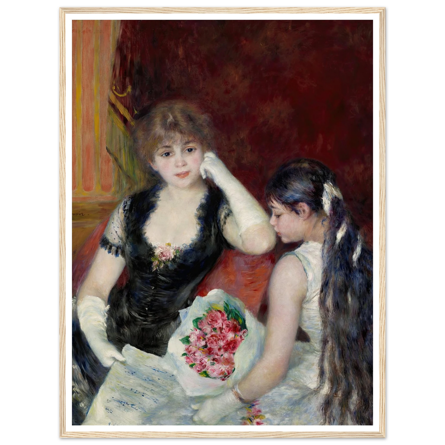 A box at the theater (At the concert) (1880) Art Print | Pierre Auguste Renoir - Framed Poster - 30x40 cm / 12x16″ - Black frame
