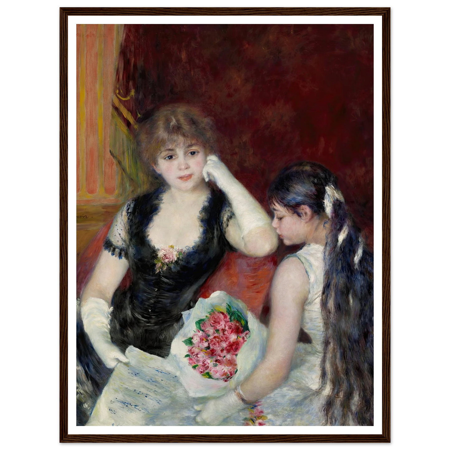 A box at the theater (At the concert) (1880) Art Print | Pierre Auguste Renoir - Framed Poster - 30x40 cm / 12x16″ - Black frame