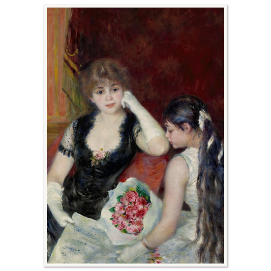 A box at the theater (At the concert) (1880) Art Print | Pierre Auguste Renoir - Framed Poster - 30x40 cm / 12x16″ - Black frame