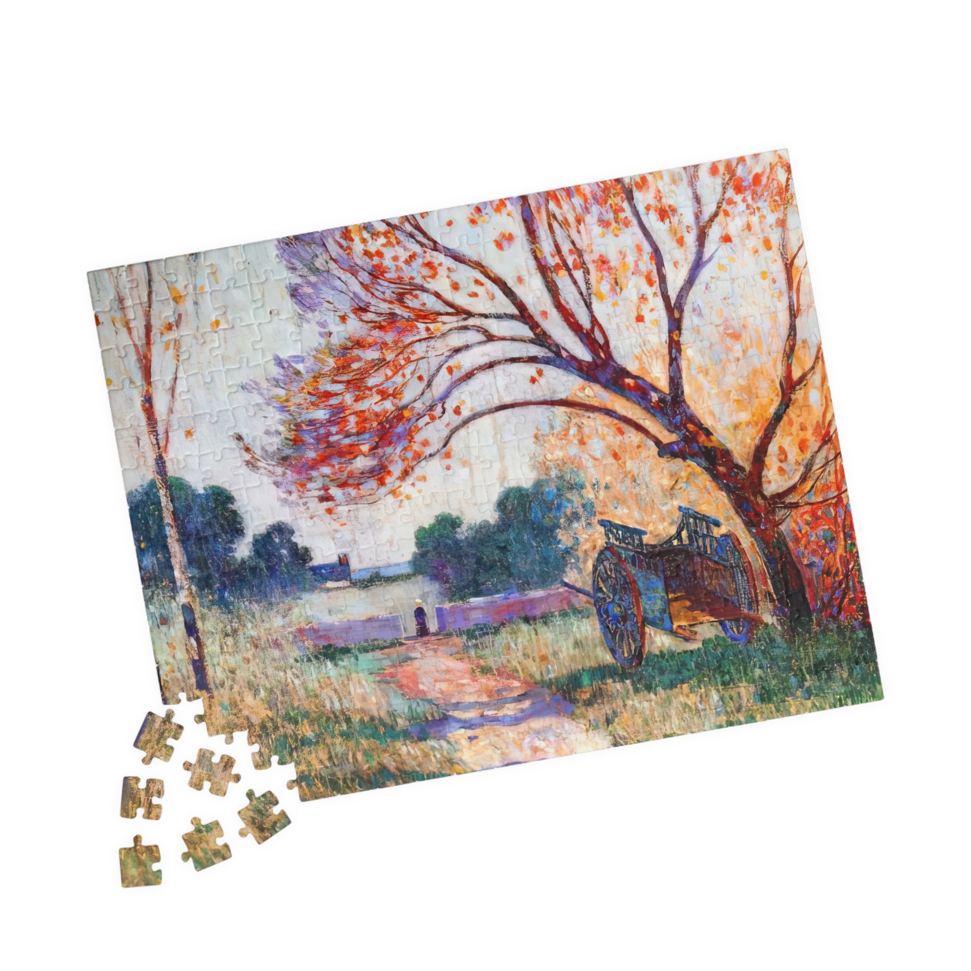 A Cart by the Side of the Path Puzzle | Ferdinand du Puigaudeau - - 252 pcs (Horizontal) - 