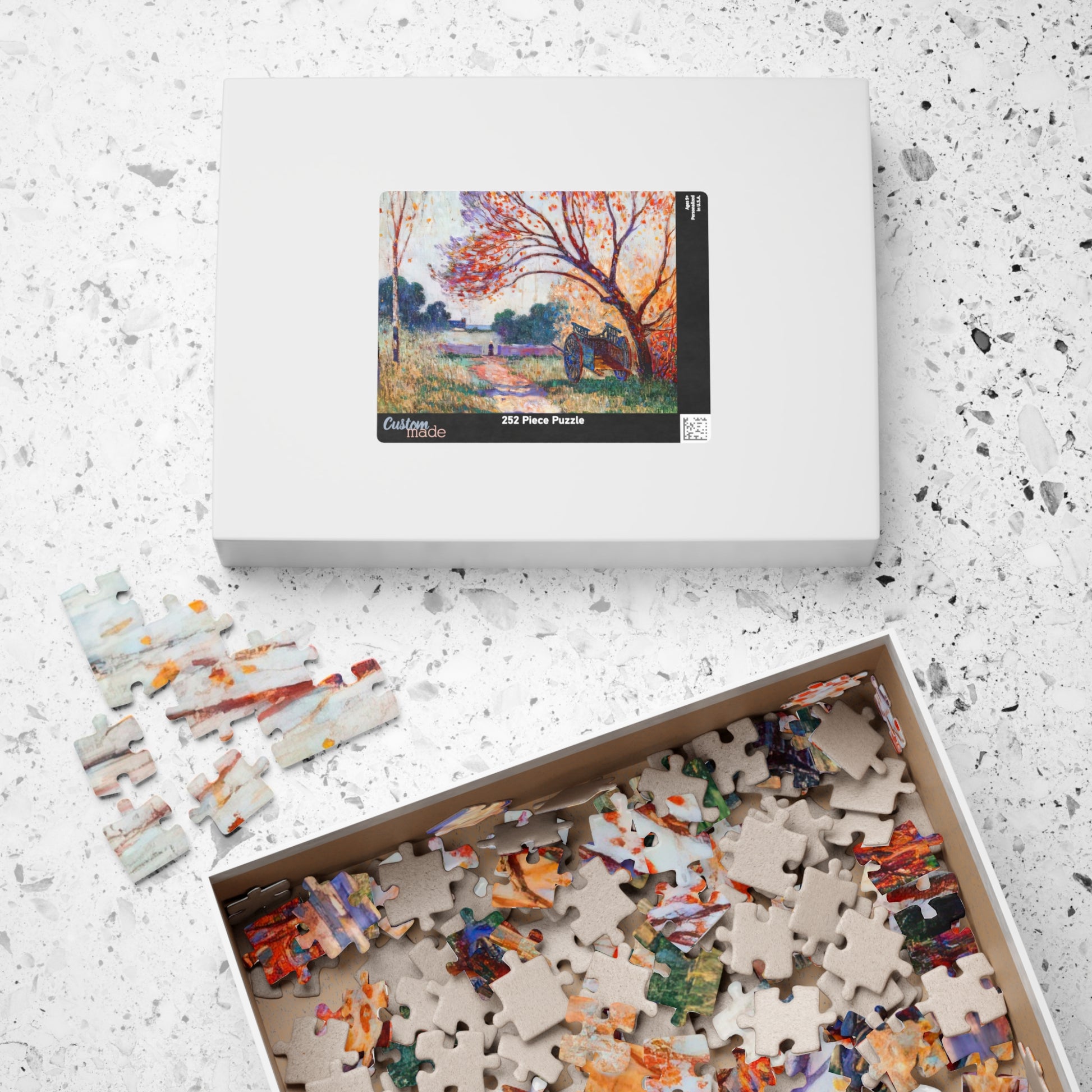 A Cart by the Side of the Path Puzzle | Ferdinand du Puigaudeau - - 252 pcs (Horizontal) - 