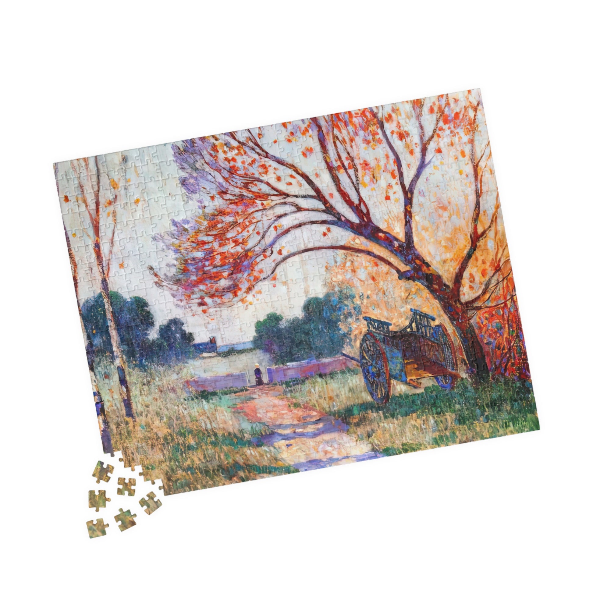 A Cart by the Side of the Path Puzzle | Ferdinand du Puigaudeau - - 252 pcs (Horizontal) - 