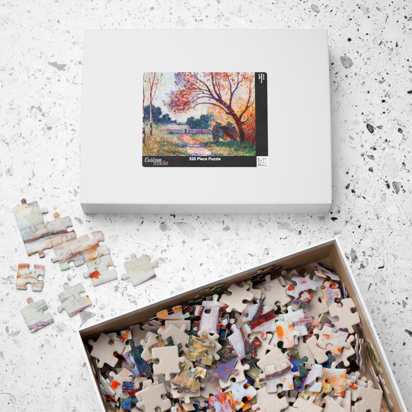 A Cart by the Side of the Path Puzzle | Ferdinand du Puigaudeau - - 252 pcs (Horizontal) - 