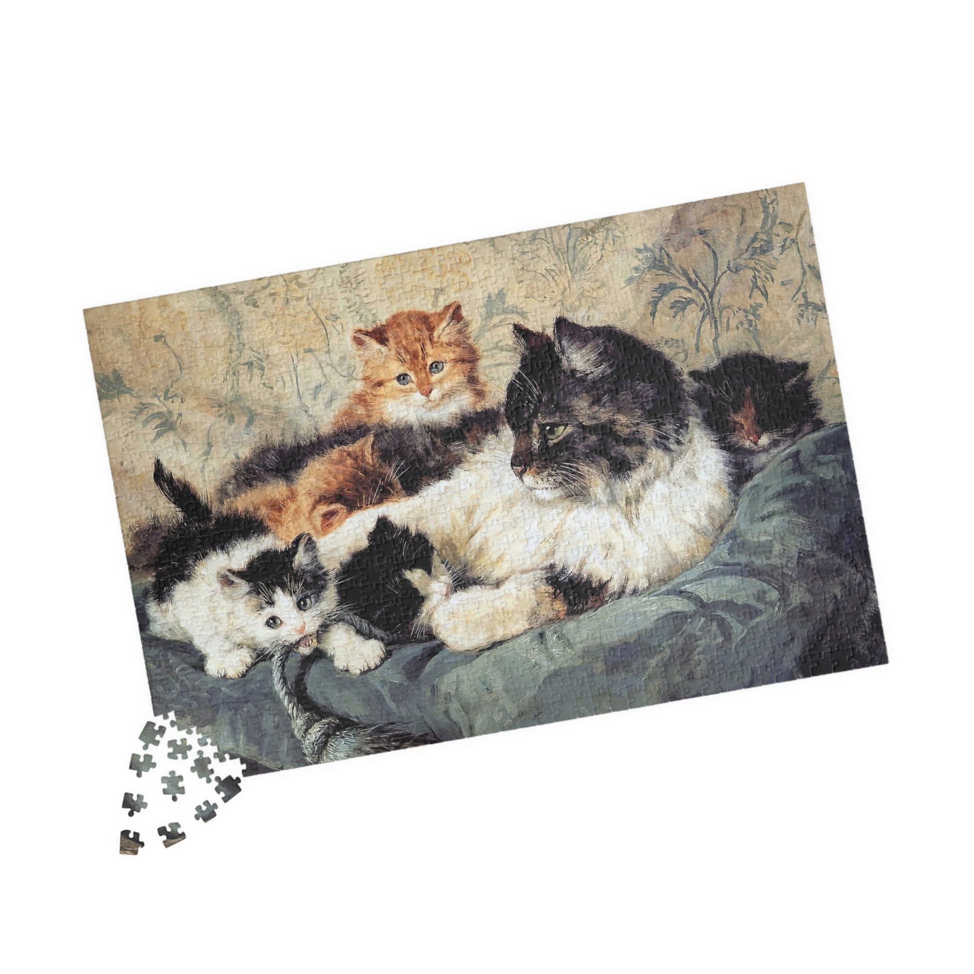 A Cat and her Kittens Puzzle | Henriette Ronner - - 1014 pcs (Horizontal) - 