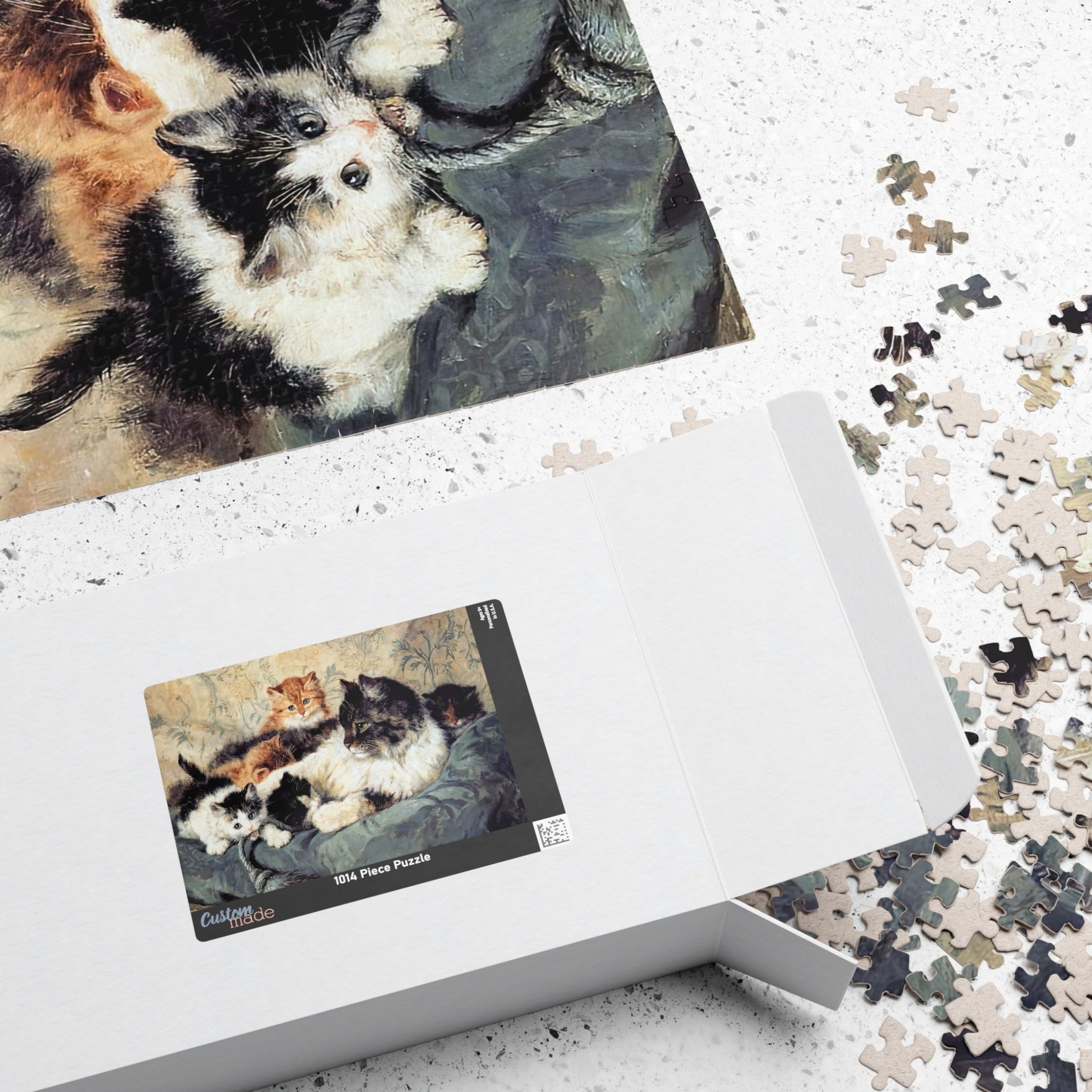 A Cat and her Kittens Puzzle | Henriette Ronner - - 1014 pcs (Horizontal) - 