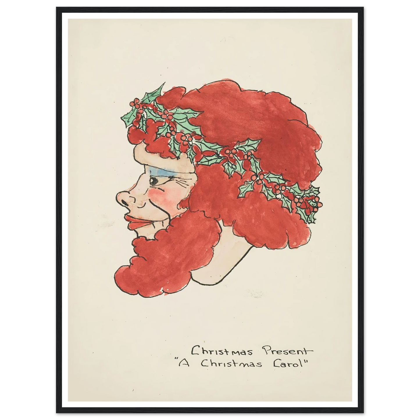 A Christmas Carol Christmas Present - Framed Poster - 30x40 cm / 12x16″ - Black frame