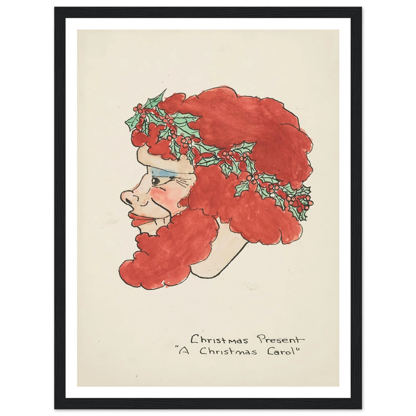 A Christmas Carol Christmas Present - Framed Poster - 30x40 cm / 12x16″ - Black frame