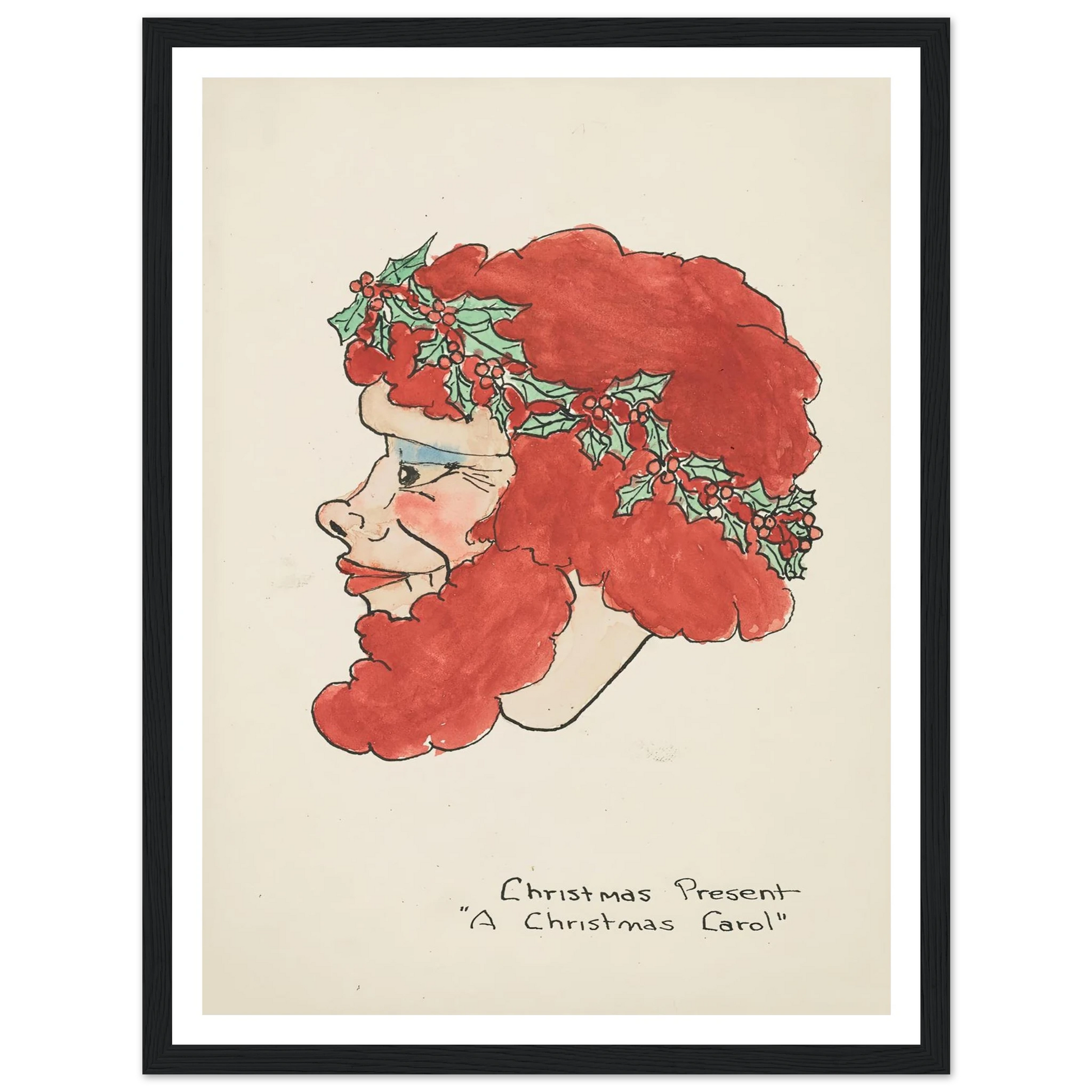 A Christmas Carol Christmas Present - Framed Poster - 30x40 cm / 12x16″ - Black frame