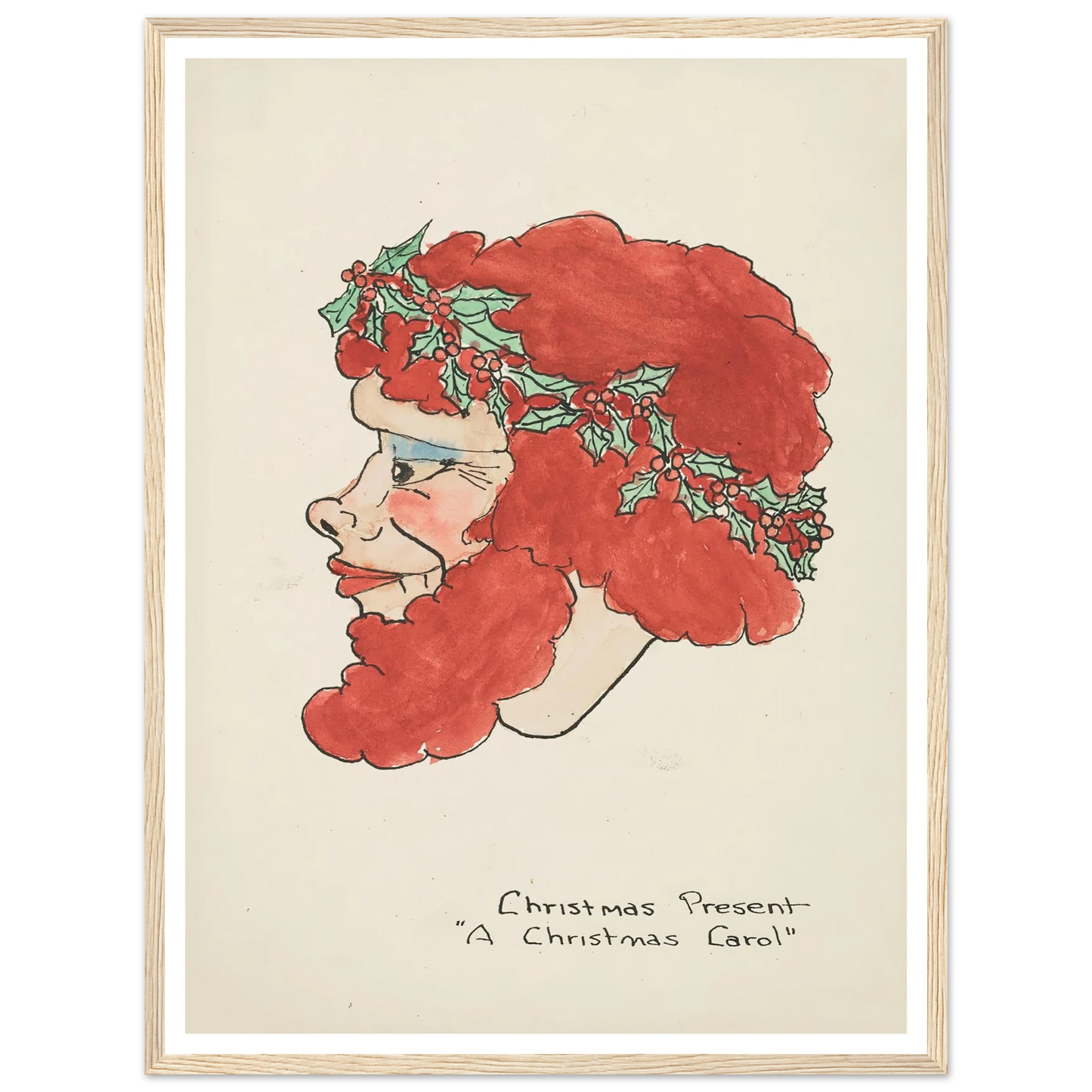 A Christmas Carol Christmas Present - Framed Poster - 30x40 cm / 12x16″ - Black frame