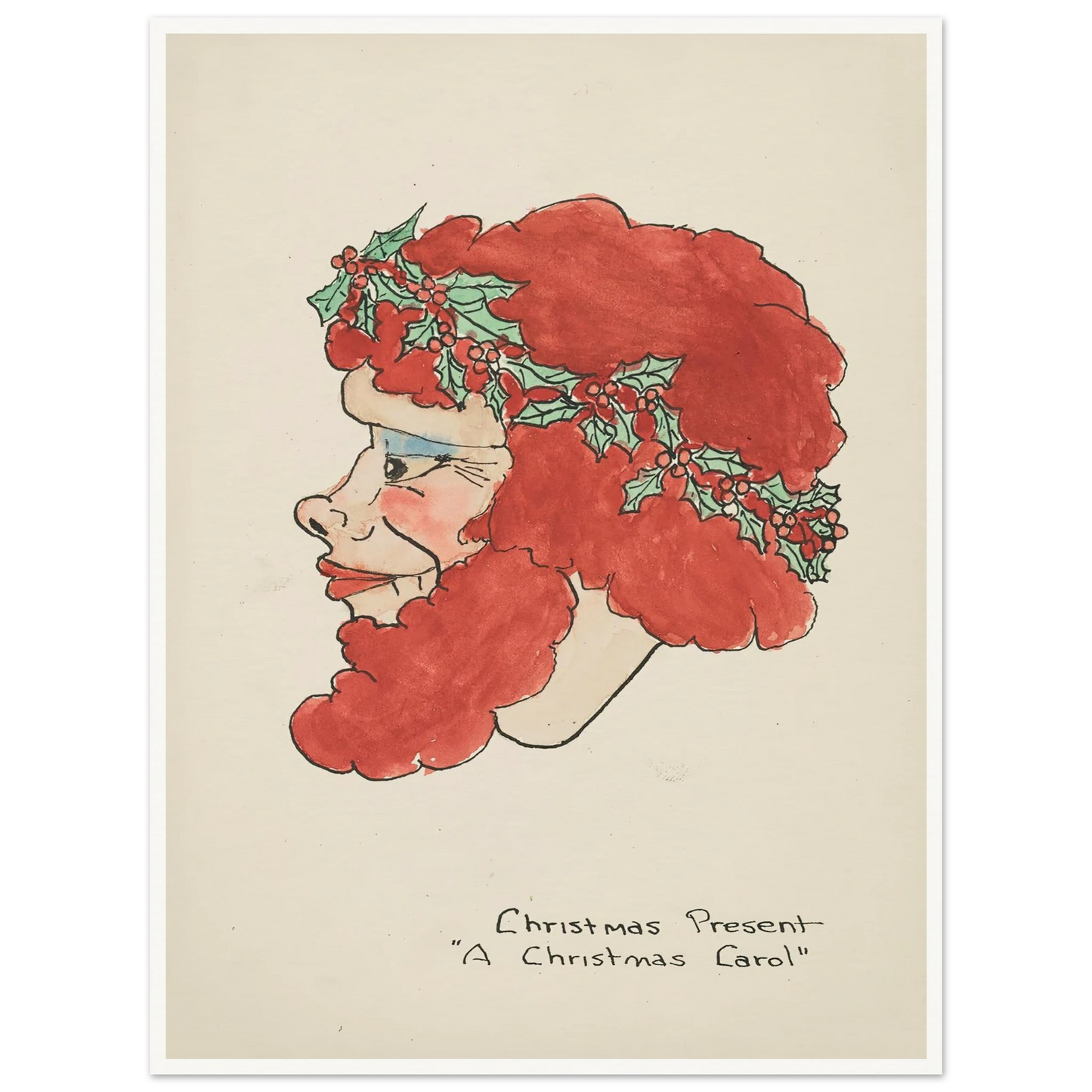 A Christmas Carol Christmas Present - Framed Poster - 30x40 cm / 12x16″ - Black frame