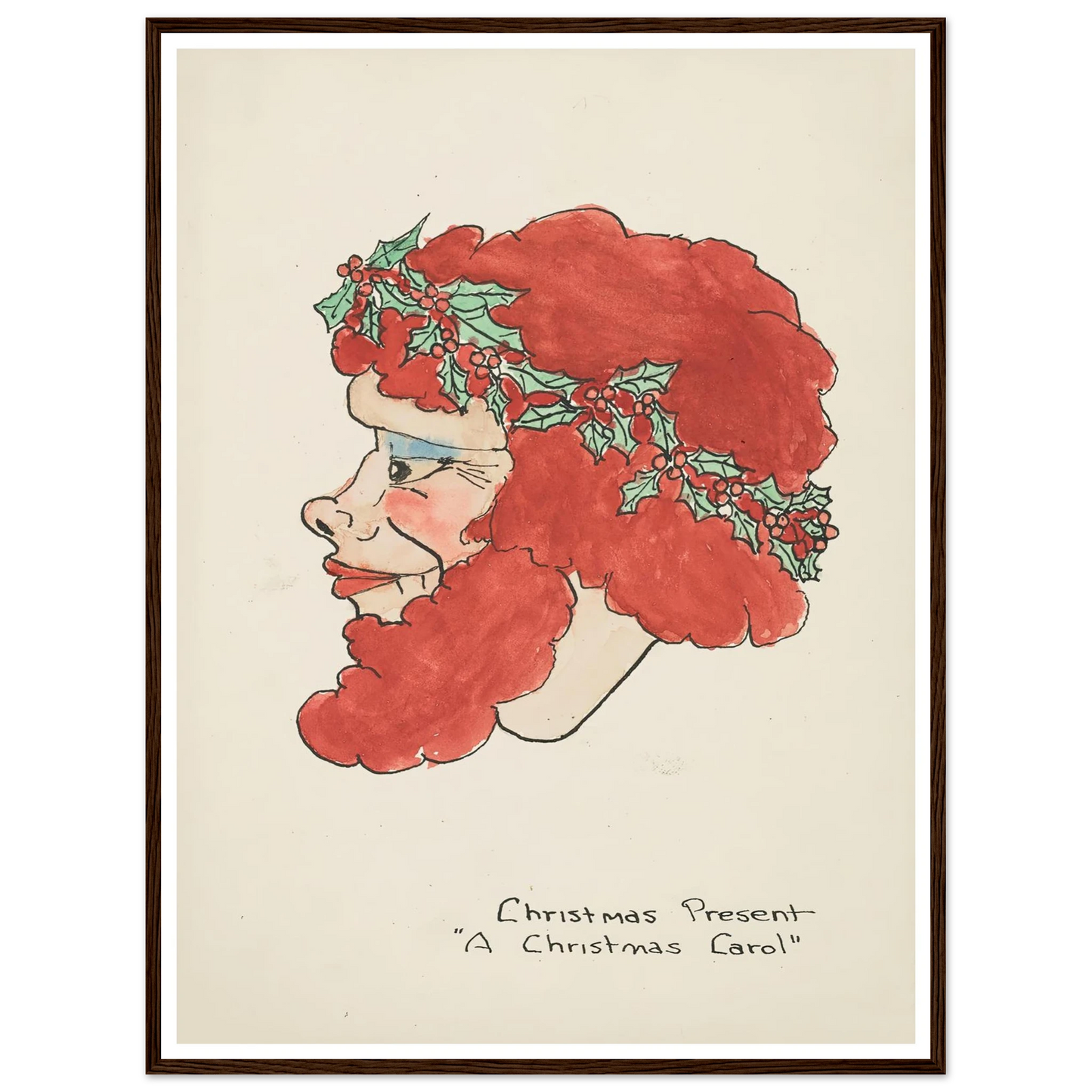 A Christmas Carol Christmas Present - Framed Poster - 30x40 cm / 12x16″ - Black frame