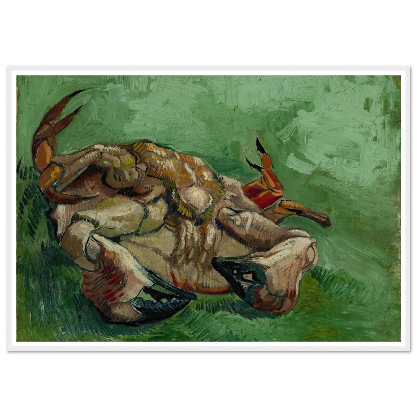A crab on its back (1888) Art Print | Vincent van Gogh - Framed Poster - 30x40 cm / 12x16″ - Black frame