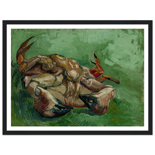 A crab on its back (1888) Art Print | Vincent van Gogh - Framed Poster - 30x40 cm / 12x16″ - Black frame