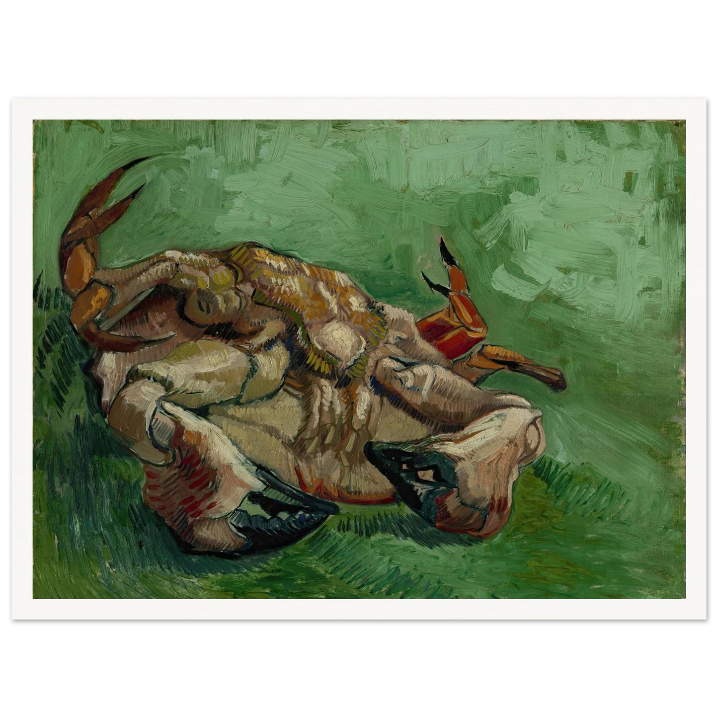 A crab on its back (1888) Art Print | Vincent van Gogh - Framed Poster - 30x40 cm / 12x16″ - Black frame