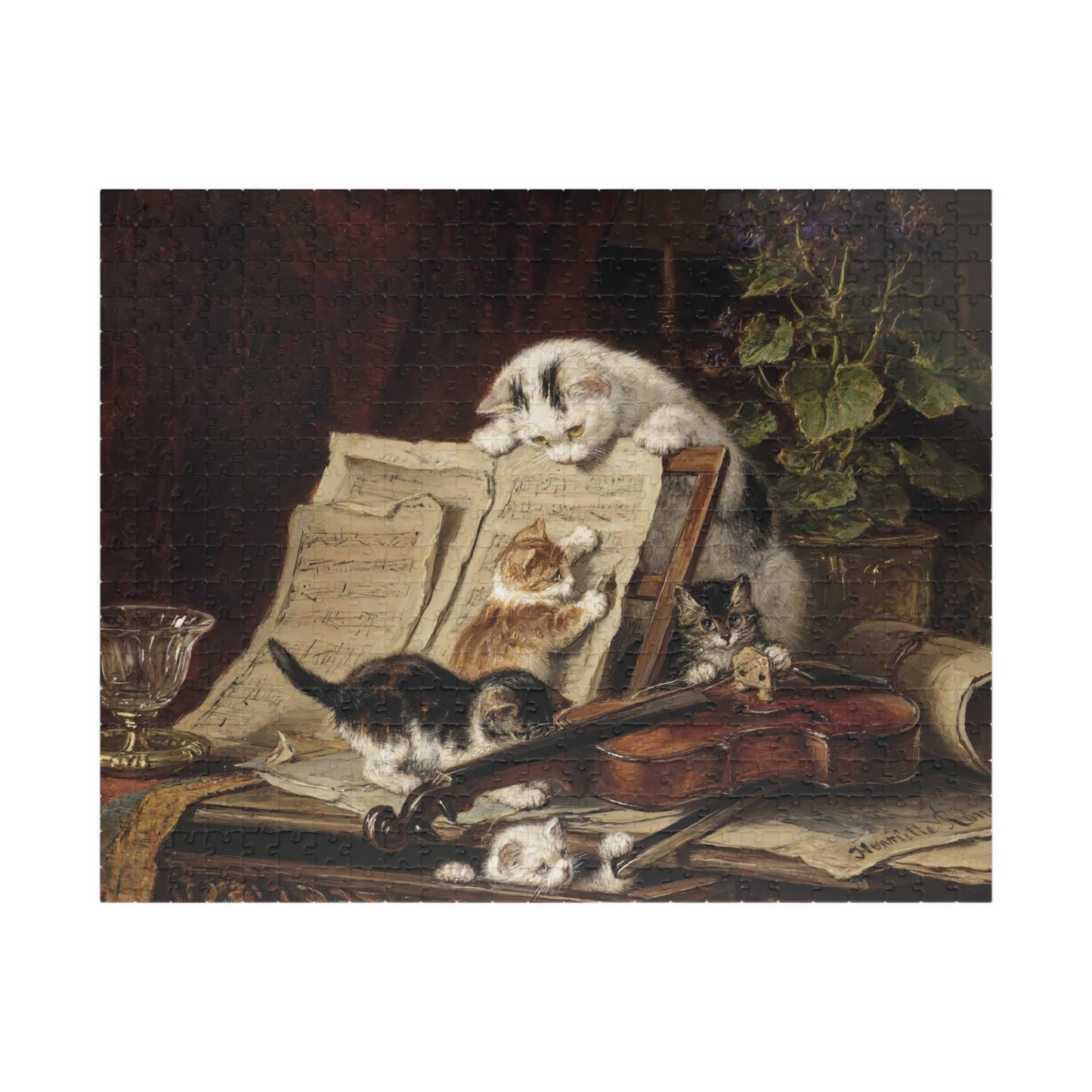 A Curiosity for Music Puzzle | Henriette Ronner - - 252 pcs (Horizontal) - 