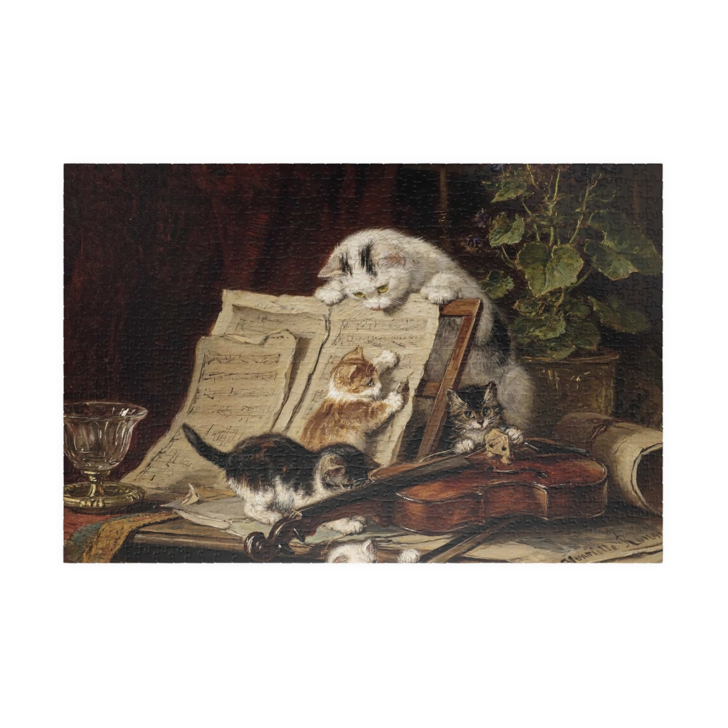 A Curiosity for Music Puzzle | Henriette Ronner - - 252 pcs (Horizontal) - 